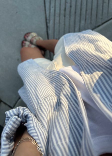 Wearing 2 shorts, small tank (old, linking similar), XS pinstripe button-up shirt, sandals tts 
Everlane Codes: LINDSEY20 (new customers), LINDSEY10 (repeat customers) 

#LTKFindsUnder50 #LTKStyleTip #LTKFindsUnder100