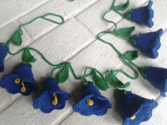 Summer Flower Garland. Crochet Summer Decor. Flowers Bunting. | Etsy | Etsy (US)