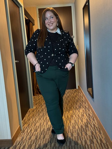 Work conference day 2 outfit - I love a good blazer. It really elevates a simple outfit. The pants add a little pop of color, and I love that too! Plus these pants were so comfortable for a conference day.

#LTKworkwear #LTKtravel #LTKstyletip