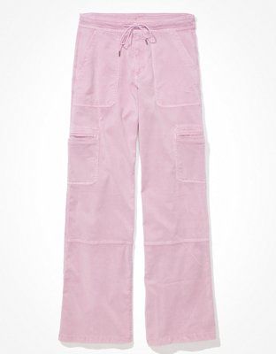 AE Dreamy Drape Stretch Super High-Waisted Baggy Wide-Leg Pant | American Eagle Outfitters (US & CA)