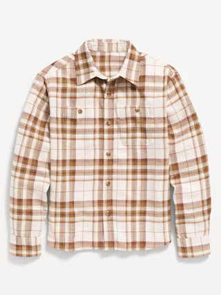 Long-Sleeve Pocket Plaid Flannel Shirt for Boys | Old Navy (US)