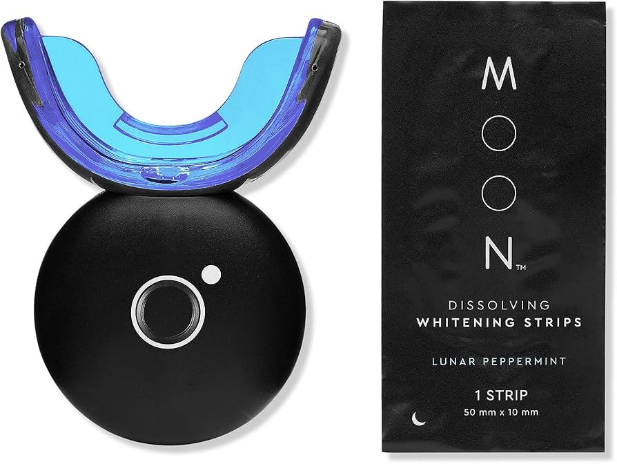 MOON Teeth Whitening Kit with LED Light, Wireless, 5 Minute Treatment, Gentle on Teeth, Helps Rem... | Amazon (US)