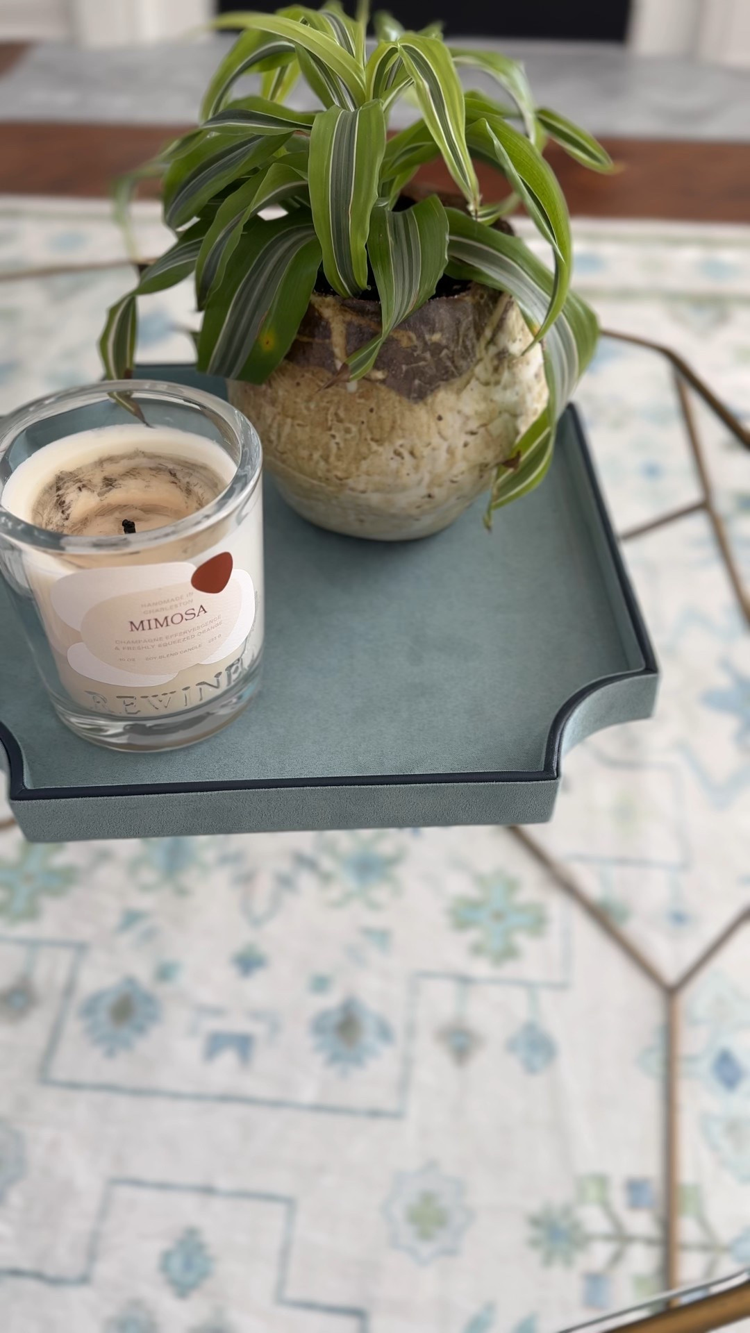 Love how perfectly this tray set (comes with a smaller green one!) matches my decor! 

ALWAYSAGNES home style, Target home, affordable home decor, blue and green decor 

#LTKHome