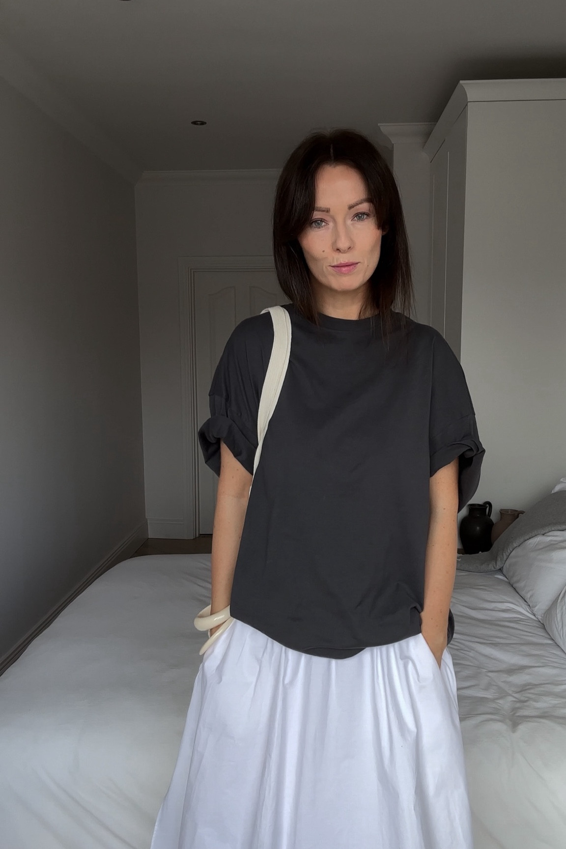Simple outfit for Summer in the city 

#summerstyle #oversizedtshirt #whiteskirt #maxiskirt #womenfashion #womenstyle #chiclooks #simplestyling #waystowear 

#LTKstyletip #LTKeurope #LTKsummer