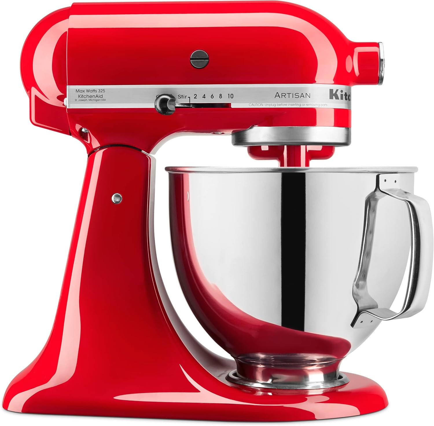 KitchenAid Artisan Series 5 Quart Tilt Head Stand Mixer with Pouring Shield KSM150PS, Passion Red | Amazon (US)