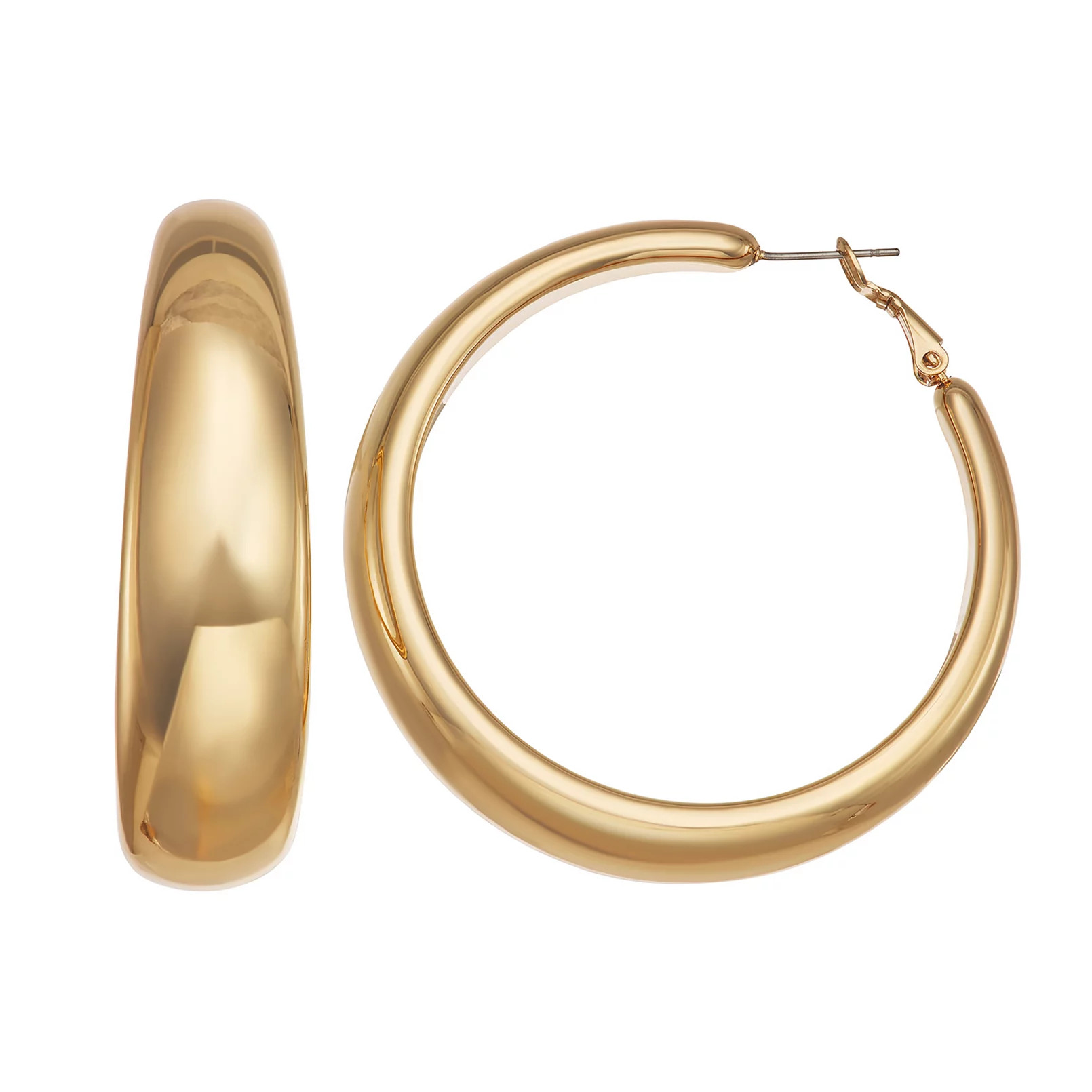 Nine West Puffy Tapered Hoop Earrings | Kohl's