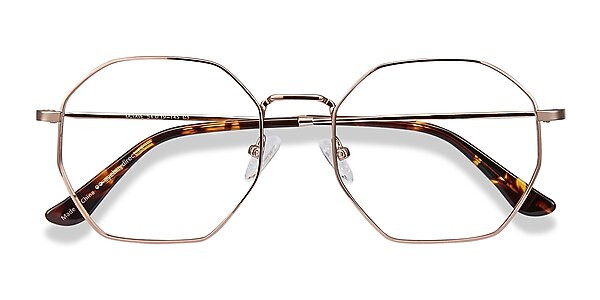 Octave Geometric Rose Gold Full Rim Eyeglasses | Eyebuydirect | EyeBuyDirect.com