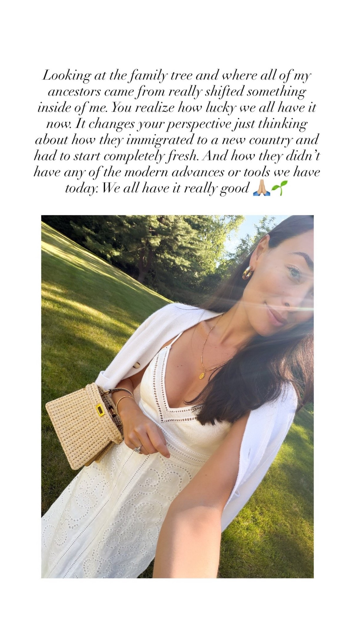 ALC white eyelet dress (similar below), cardigan, FENDI bag.

#LTKootd #LTKSeasonal #LTKstorytime