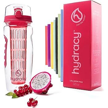 Hydracy Fruit Infuser Water Bottle - 32 oz Sports Bottle - Time Marker, Full Length Infusion Rod ... | Amazon (US)