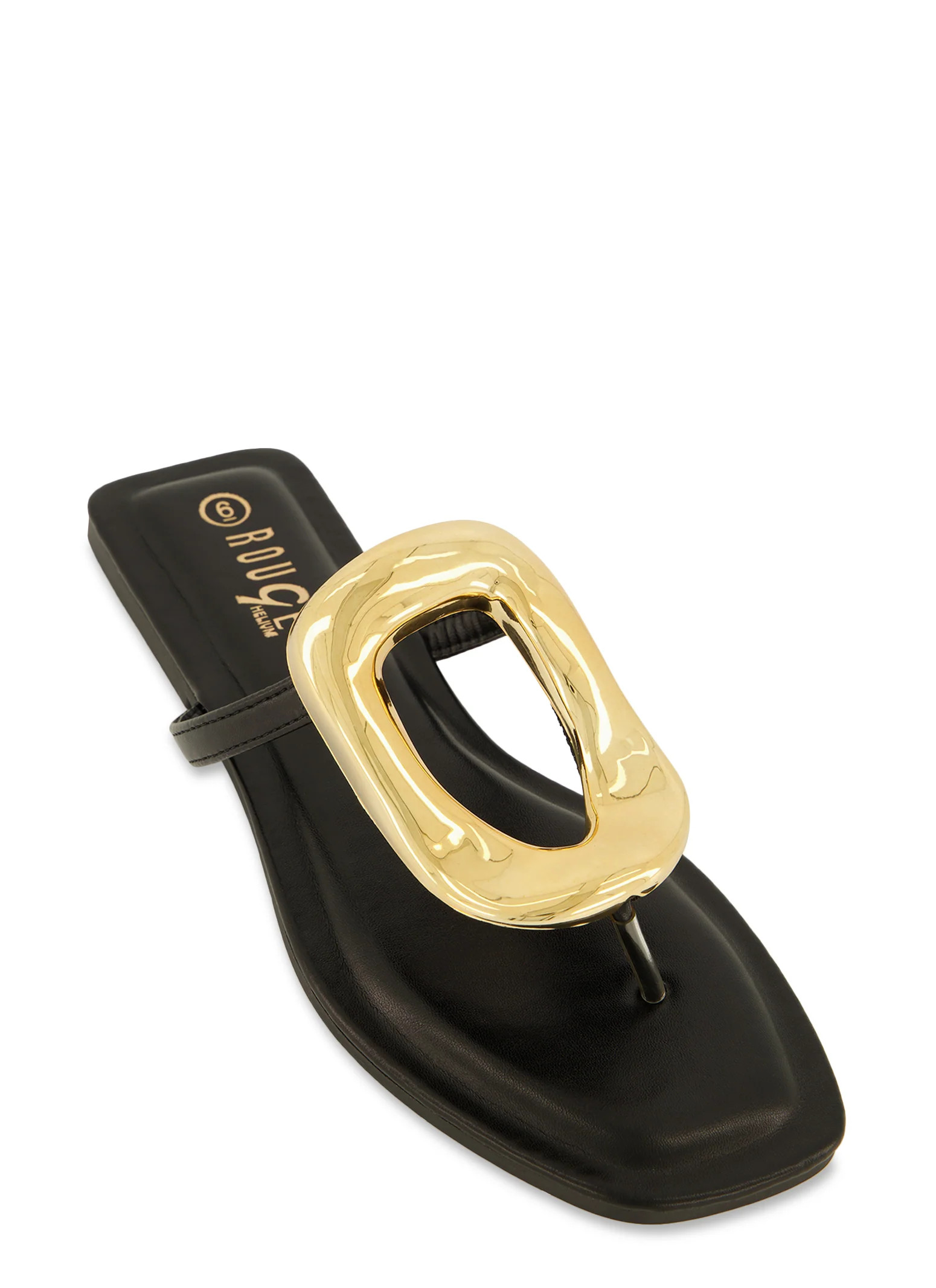 Metal Pendant Flat Thong Sandals | Rainbow Shops