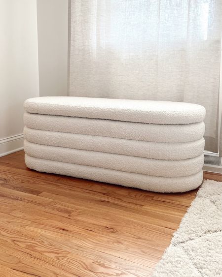 New ottoman in our primary bedroom, I love the soft and modern look, and it is a great place to store all of our blankets!

#LTKhome
