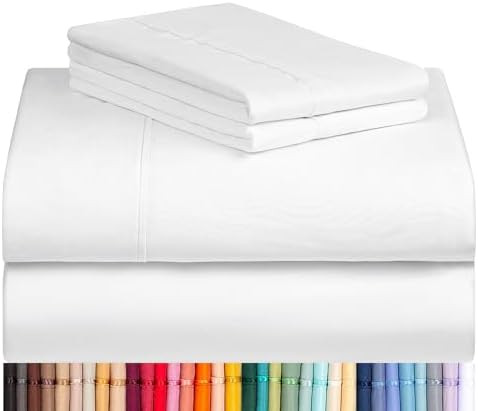 LuxClub 4 PC Queen Sheet Set, Deep Pockets Wrinkle Free Cooling Bed Sheets Hotel Bedding for Wome... | Amazon (US)