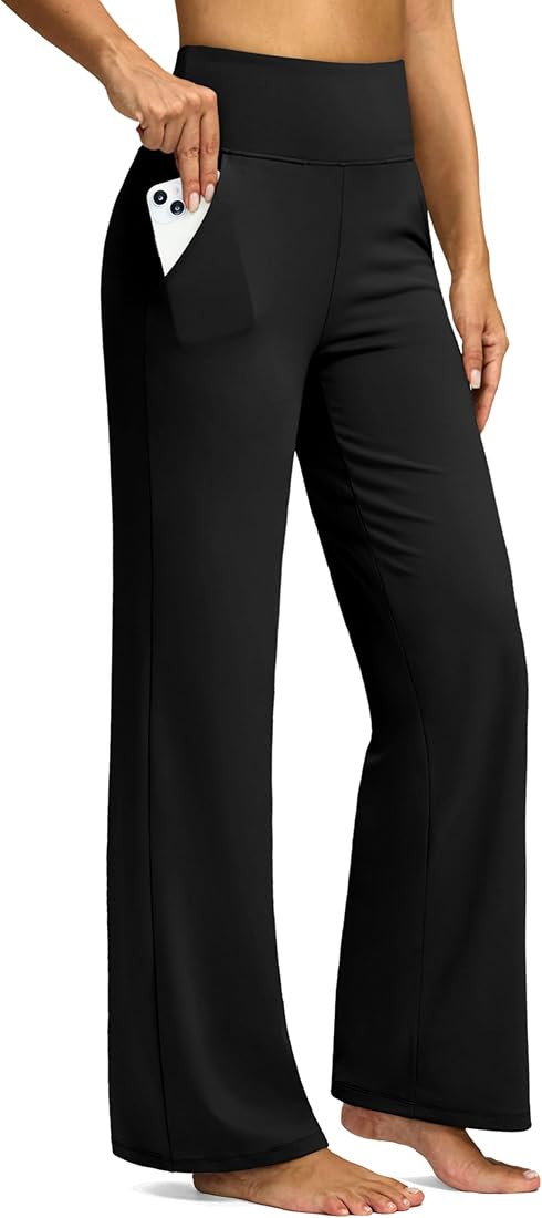 G Gradual Yoga Pants Women Wide Leg Dress Pants with Pockets High Waist Stretch Petite/Regular/Ta... | Amazon (US)