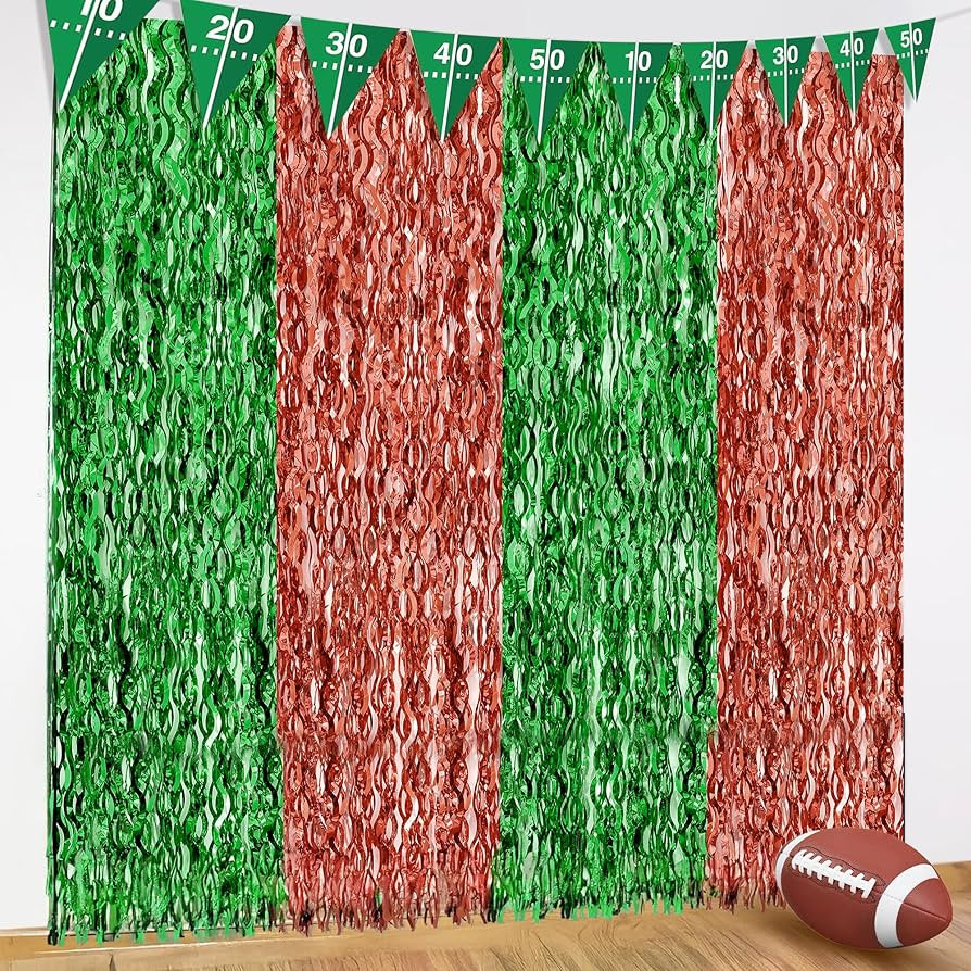 KatchOn, XtraLarge Wave Green and Brown Fringe Football Backdrop - 3.5x6.5 Feet, Pack of 2 | Foot... | Amazon (US)