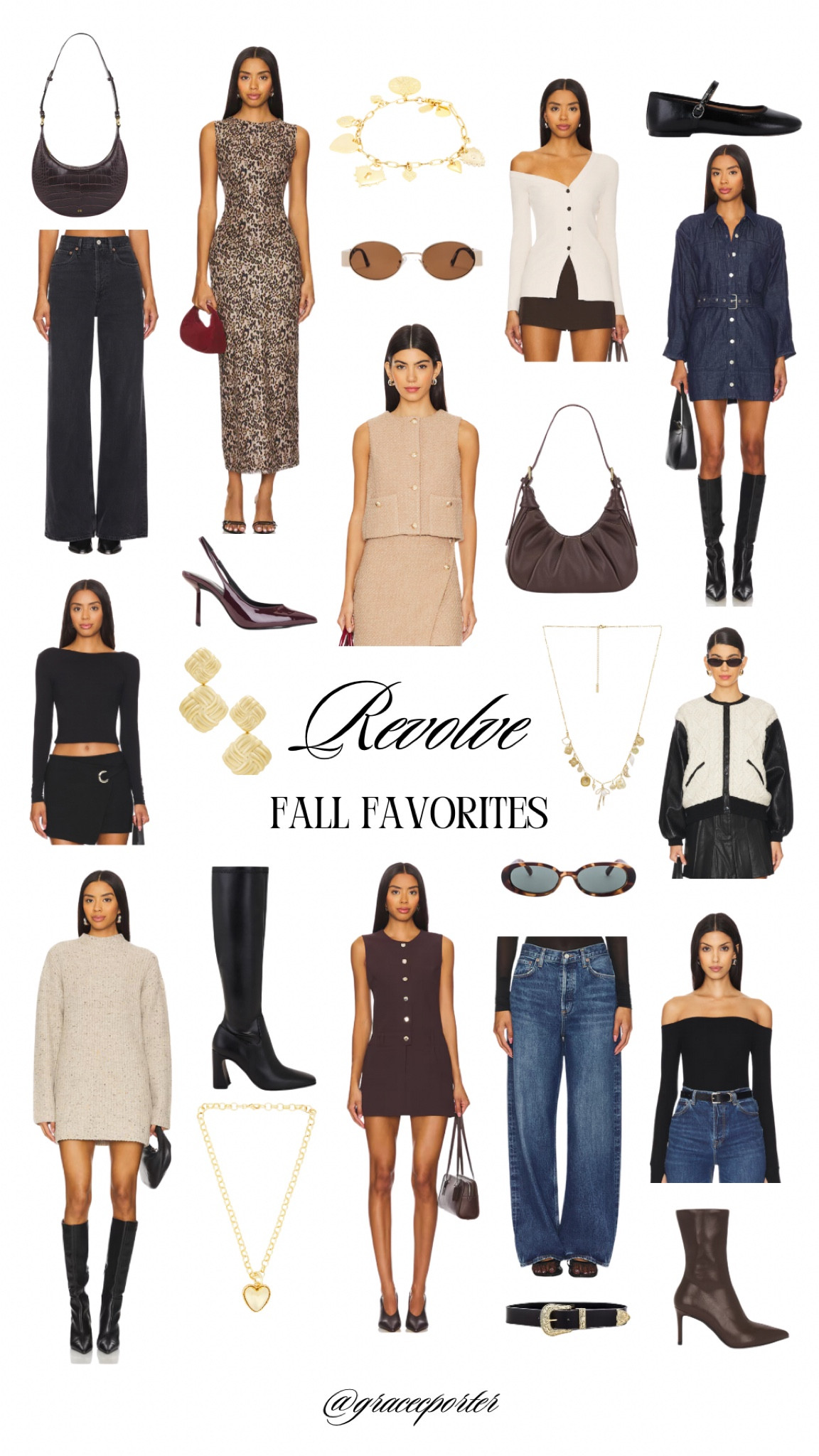 Revolve fall favorites 🍂✨🤎 Thanksgiving outfit inspo, night out outfits, staple shoes for your wardrobe & accessories! ⭐️ 

#LTKShoeCrush #LTKItBag #LTKStyleTip