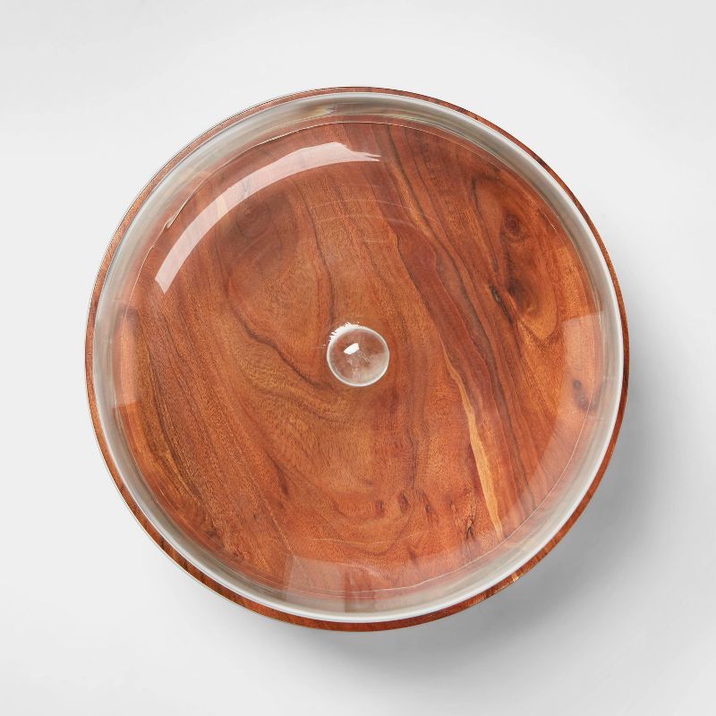 Round Glass & Wood Dessert Stand - Threshold™ | Target