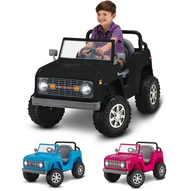 Classic Ford Bronco, 6-Volt Ride-On Toy by Kid Trax, ages 3 to 5, black | Walmart (US)