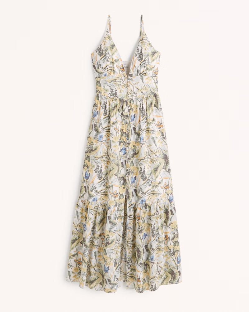 Button-Through Maxi Dress | Abercrombie & Fitch (US)