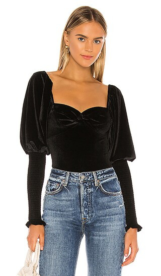 Brynlee Bodysuit in Black | Revolve Clothing (Global)