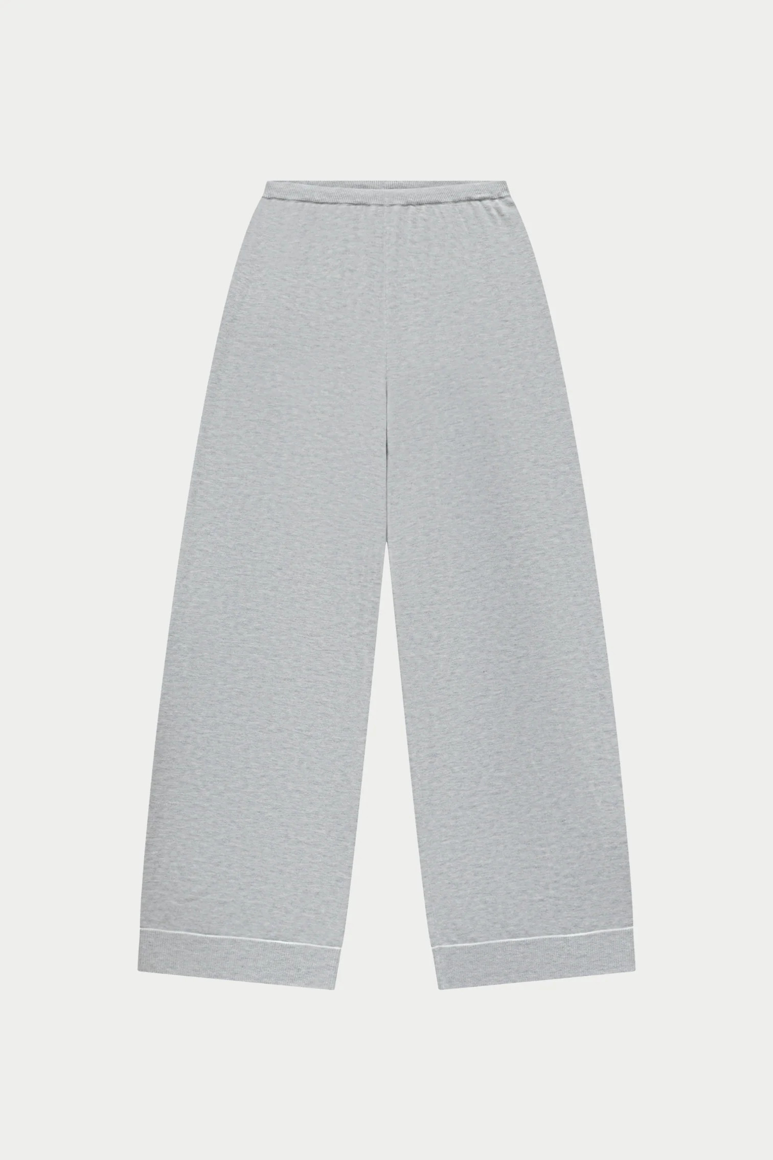 KNITTED PANEL TROUSERS - GREY MARL | The Couture Club
