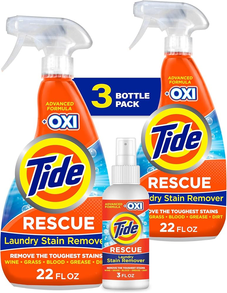 Tide Laundry Stain Remover with Oxi, Rescue Clothes, Upholstery, Carpet and more from Tough Stain... | Amazon (US)