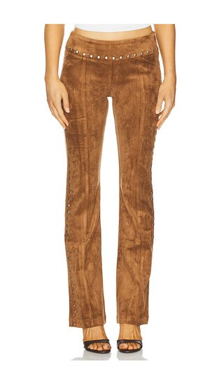 x REVOLVE Regency Suede Pants in Pecan | Revolve Clothing (Global)