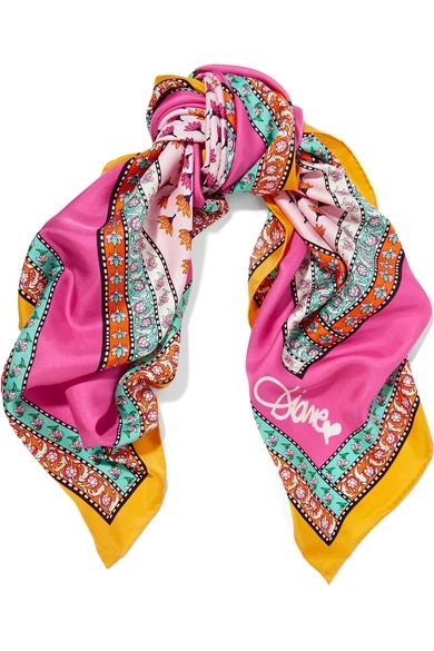 Printed silk-twill scarf | NET-A-PORTER (US)