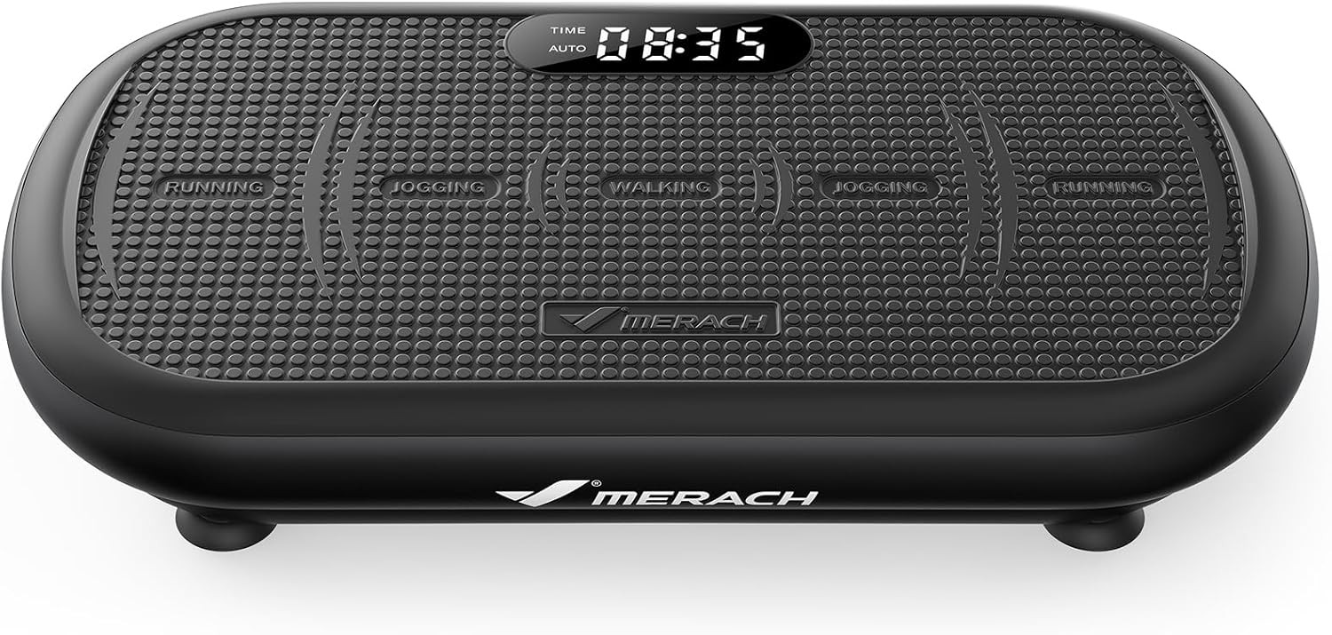 MERACH Vibration Plate Exercise Machine, Vibration Plate 440 Lbs Capacity, Bluetooth and Silicone... | Amazon (US)