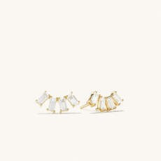 Baguette Topaz Climber Studs - £88 | Mejuri (Global)