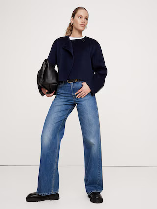 Double-Faced Cropped Jacket | Banana Republic | Banana Republic (US)