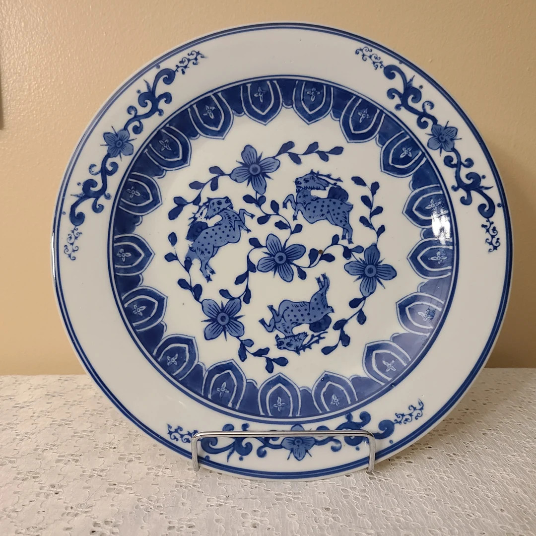 Vintage Twos Company Blue White Canton Collection Display - Etsy | Etsy (US)