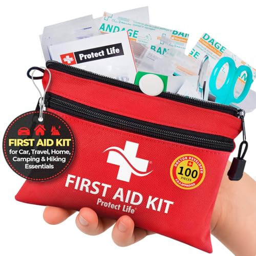 Protect Life Survival First Aid Kit for Home/Business, Camping Survival Kits | Mini Travel First Aid Kit | Camping Equipment | Small Kits for Car | Outdoor Emergency Survivals Pack - 100pcs | Amazon (US)