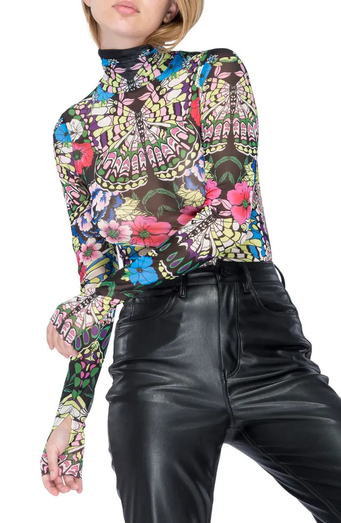 Zadie Power Mesh Long Sleeve Shirt | Nordstrom