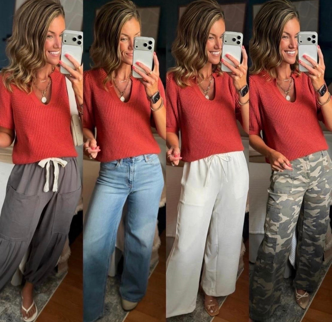 Grab this short sleeve sweater now bc you will get so much wear out of it this Fall. 
Sweater/ small
Pants/ medium

#LTKSeasonal #LTKOver40 #LTKootd