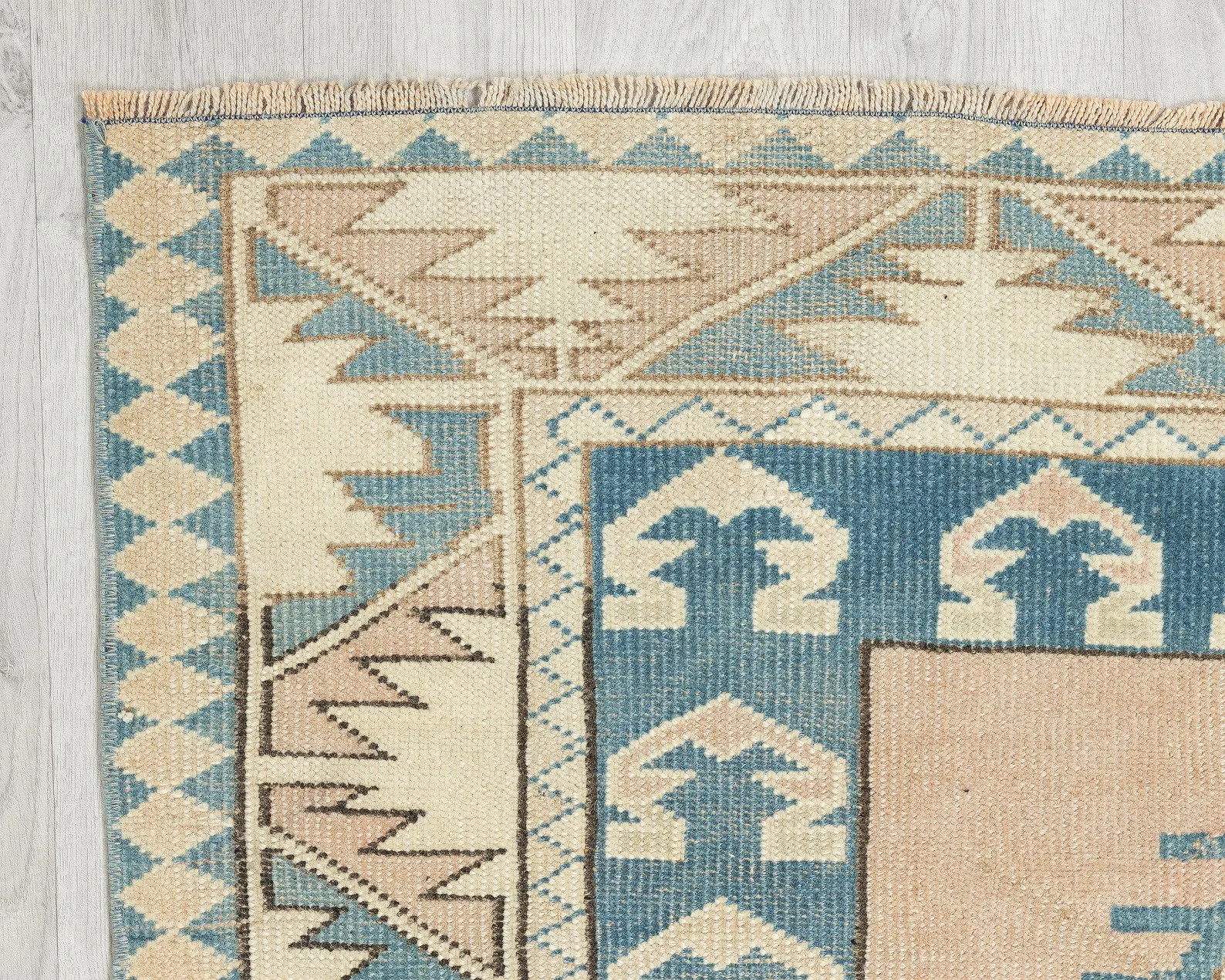 Small Wool Handmade One of a Kind Vintage Turkish Oushak Rug 4x5 - Etsy | Etsy (US)