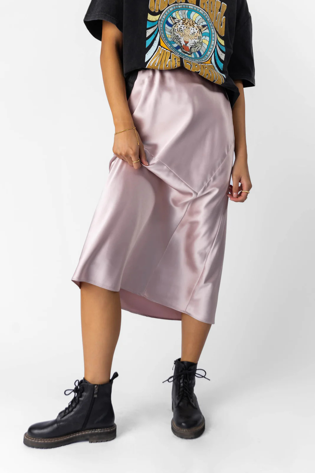 Zada Midi Skirt in Champagne - XS / Champagne - böhme | Böhme US