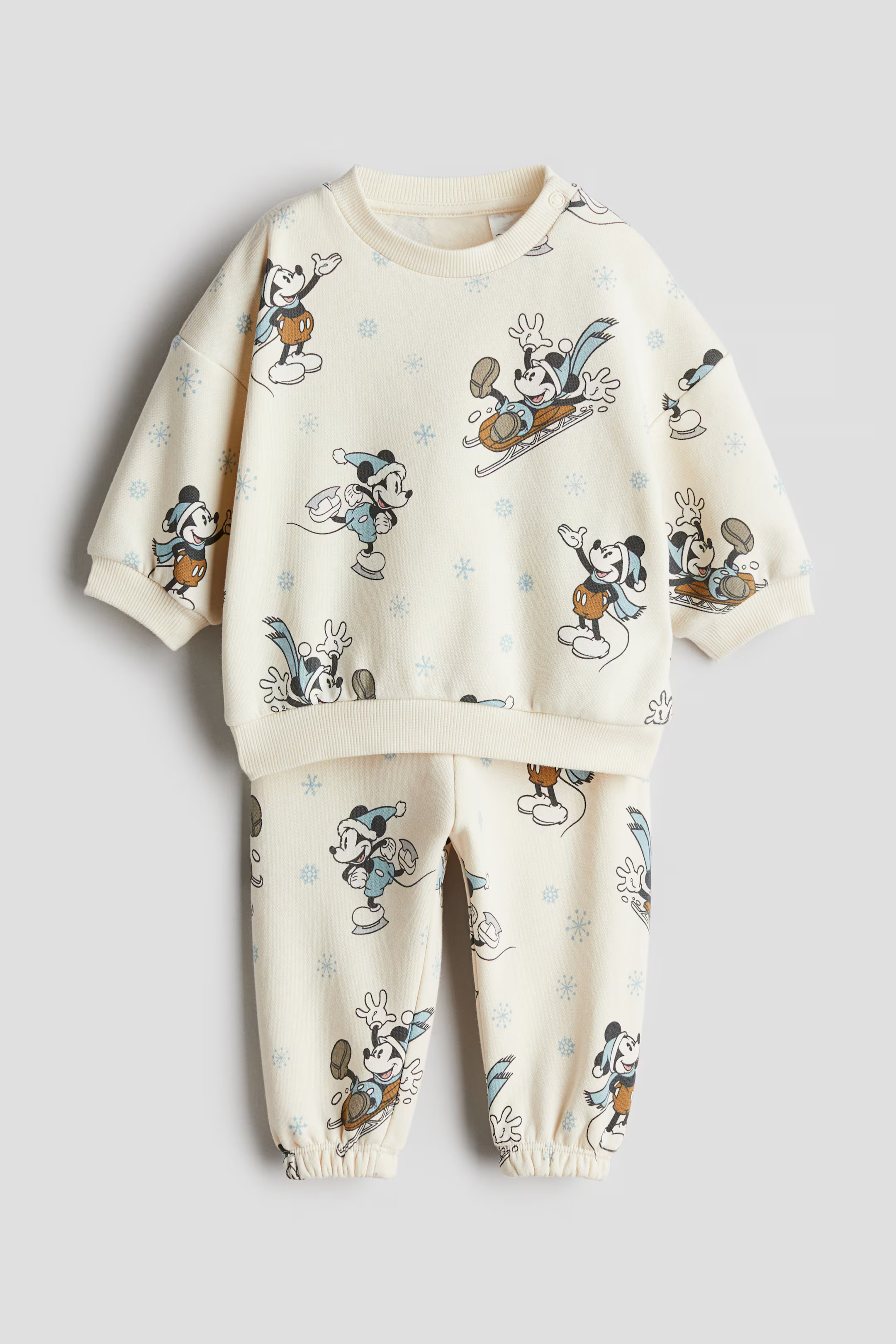 2-piece Set with Motif - Light yellow/Mickey Mouse - Kids | H&M US | H&M (US + CA)
