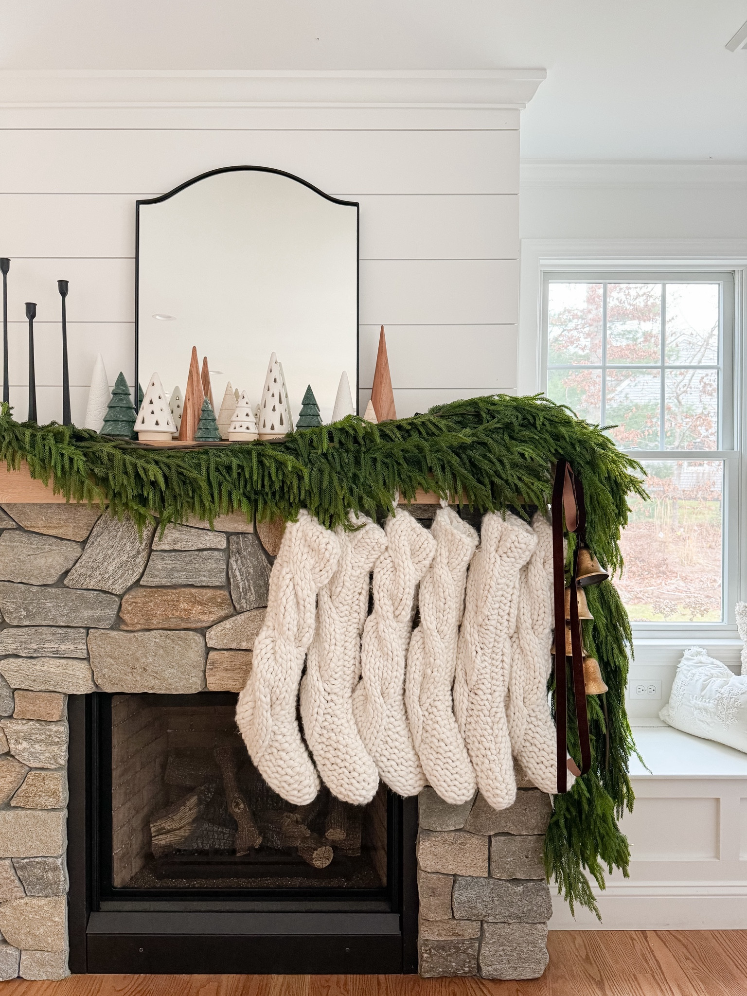 Modern coastal living room, home decor, holiday decor mantel decor  stockings garland 

#LTKHome #LTKSaleAlert #LTKHoliday