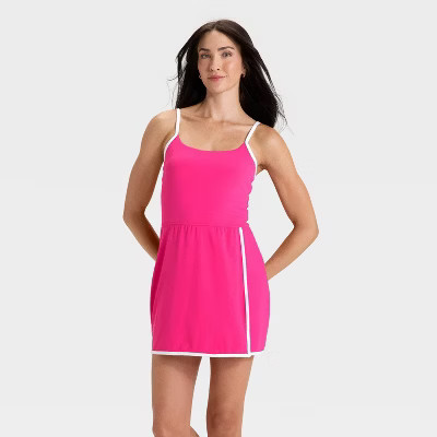 Women's Everyday Soft Wrap Active Dress - All In Motion™ Berry Pink XS | Target