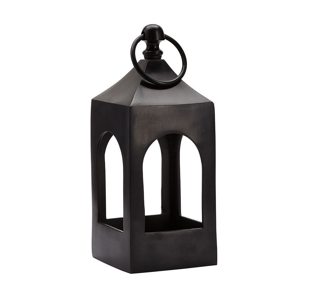 Caleb Handcrafted Metal Indoor/Outdoor Lantern - Black | Pottery Barn (US)