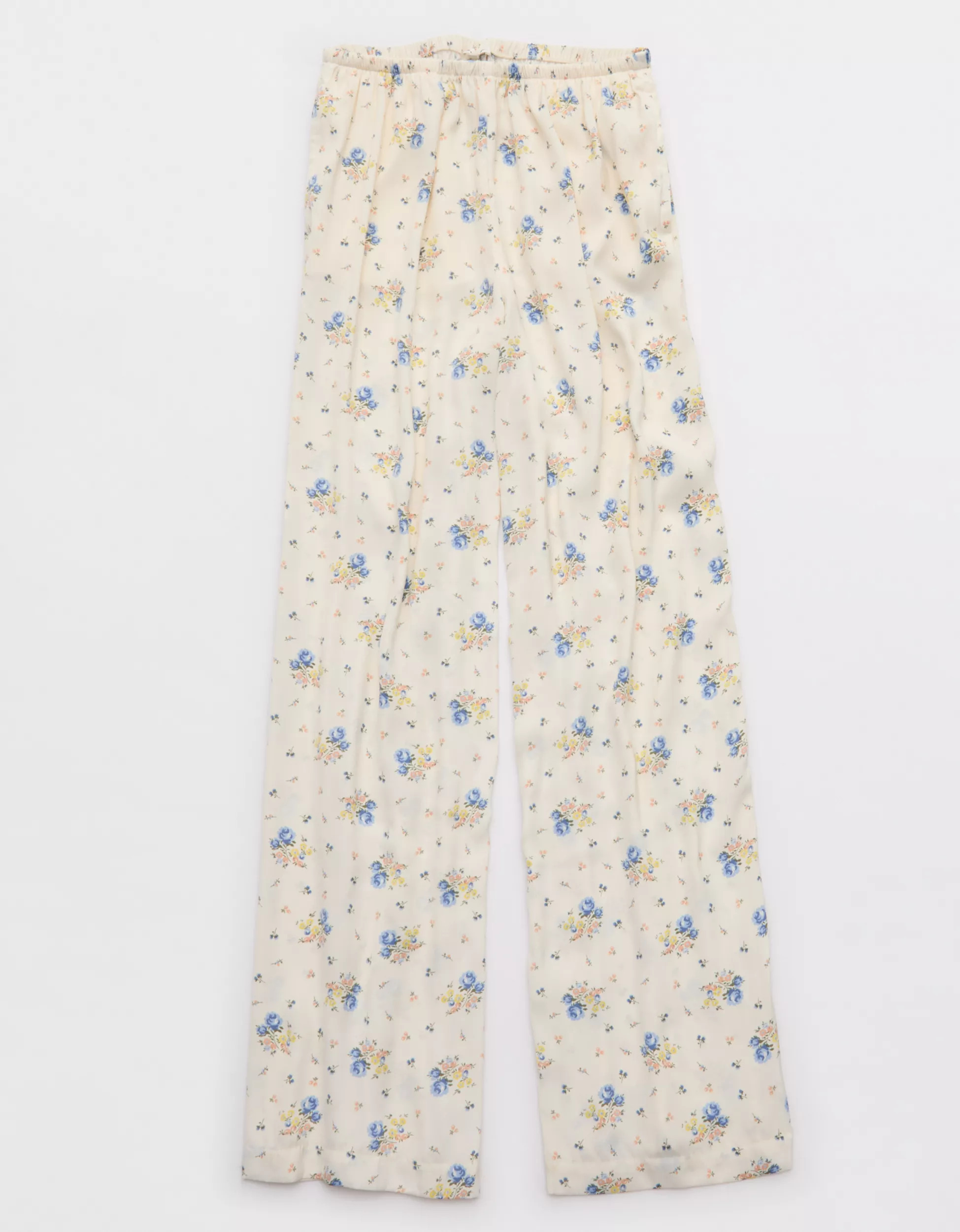 Aerie x Emily + Meritt Satin Floral Print Pant | Aerie