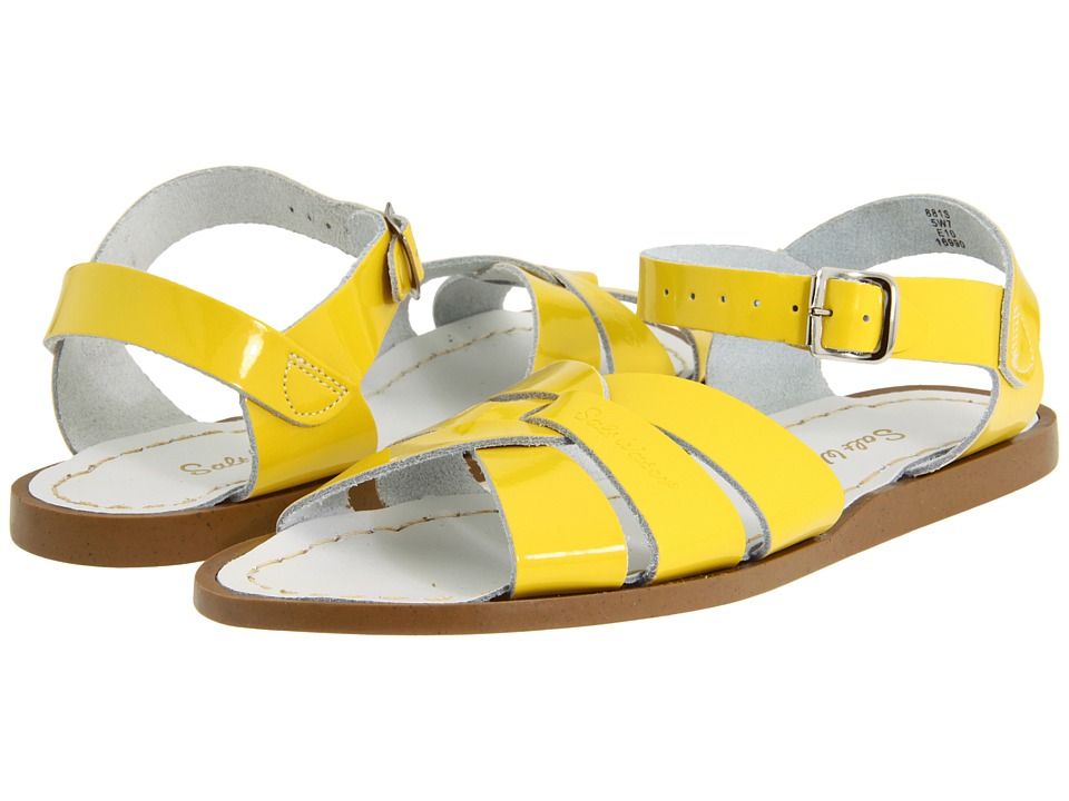 Salt Water Sandal by Hoy Shoes - The Original Sandal (Big Kid/Adult) (Shiny Yellow) Girls Shoes | Zappos