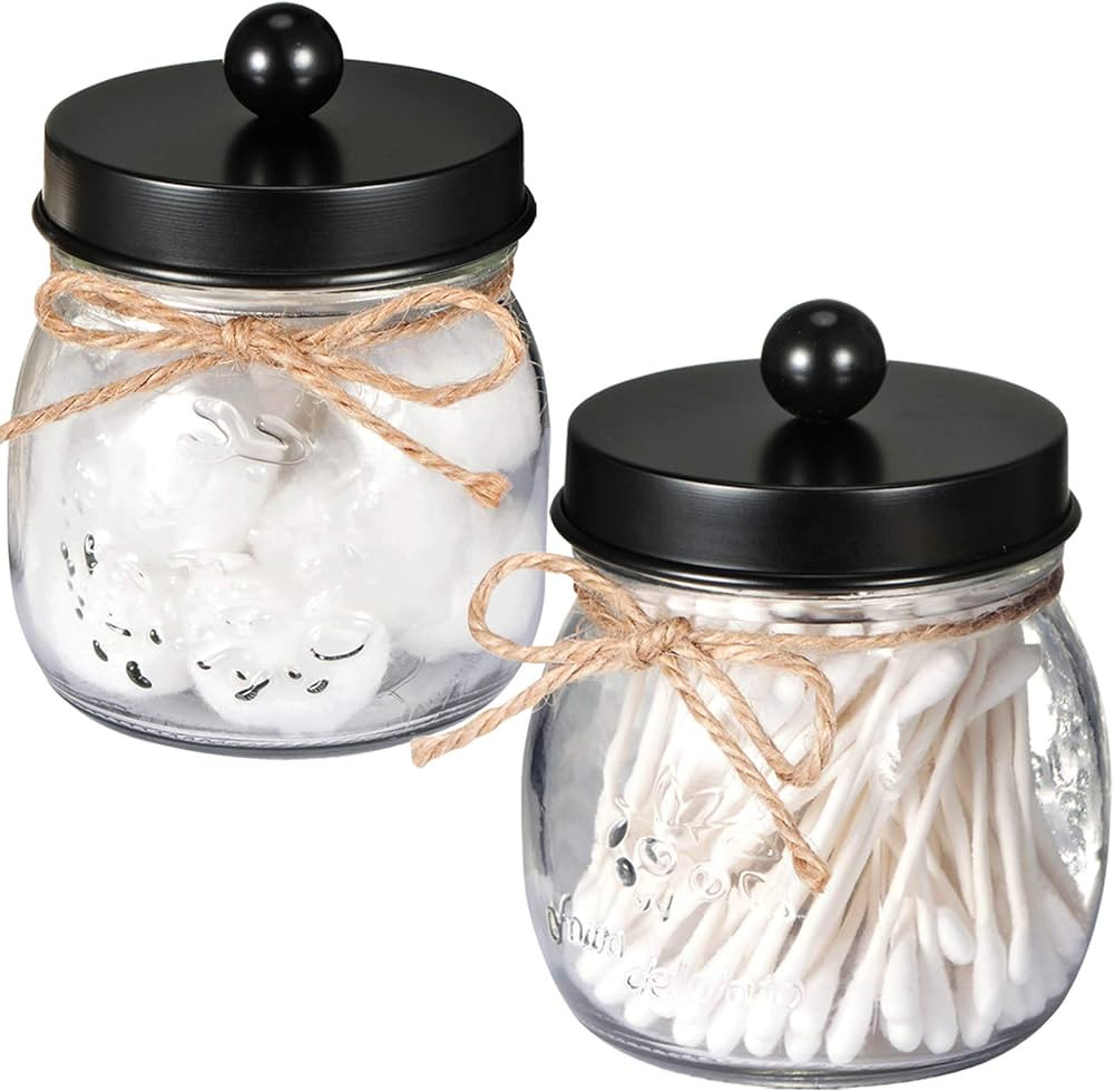 SheeChung Apothecary Jars Set,Mason Jar Decor Bathroom Vanity Storage Organizer Canister,Premium ... | Amazon (US)