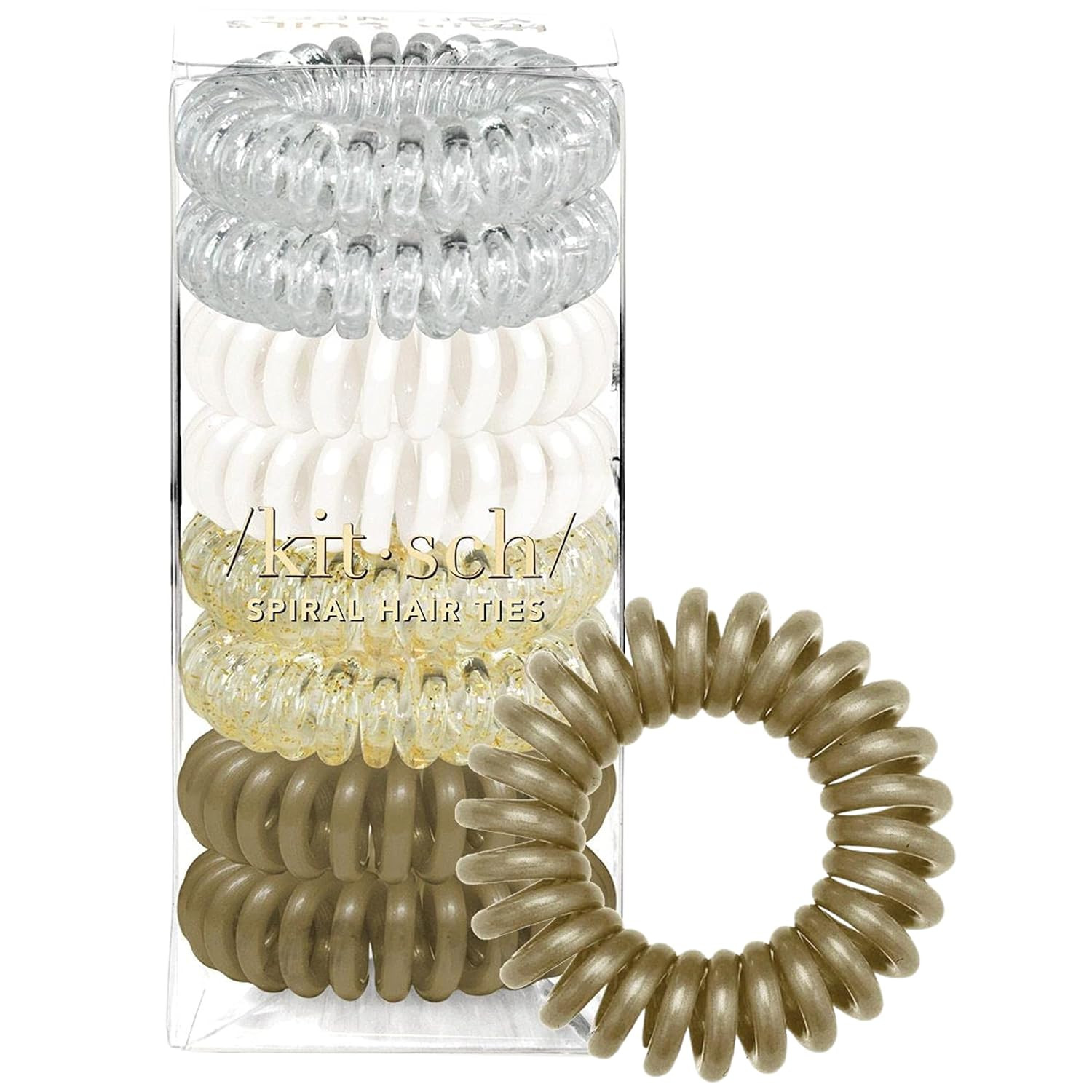 Kitsch Spiral Hair Ties for Women - Creaseless and Dent-free Coil Hair Ties | No Damage, Phone Co... | Amazon (US)