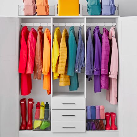 Hello rainbow closet dreams - obsessed with the shoes, clothes, and organization!  The bins and labels are from #TheHomeEdit at Walmart! 

#LTKFind
