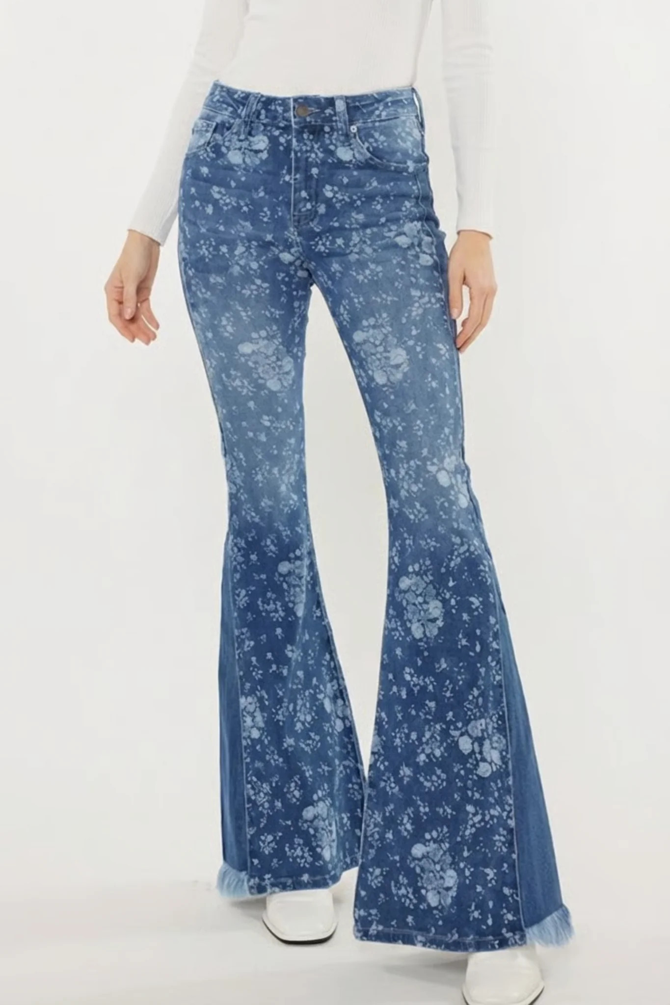 Floral Flare Jeans | Sexy Modest