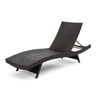 Tenleaf Brown Multi Wicker Outdoor Chaise Lounge FCBF13-335 - The Home Depot | The Home Depot