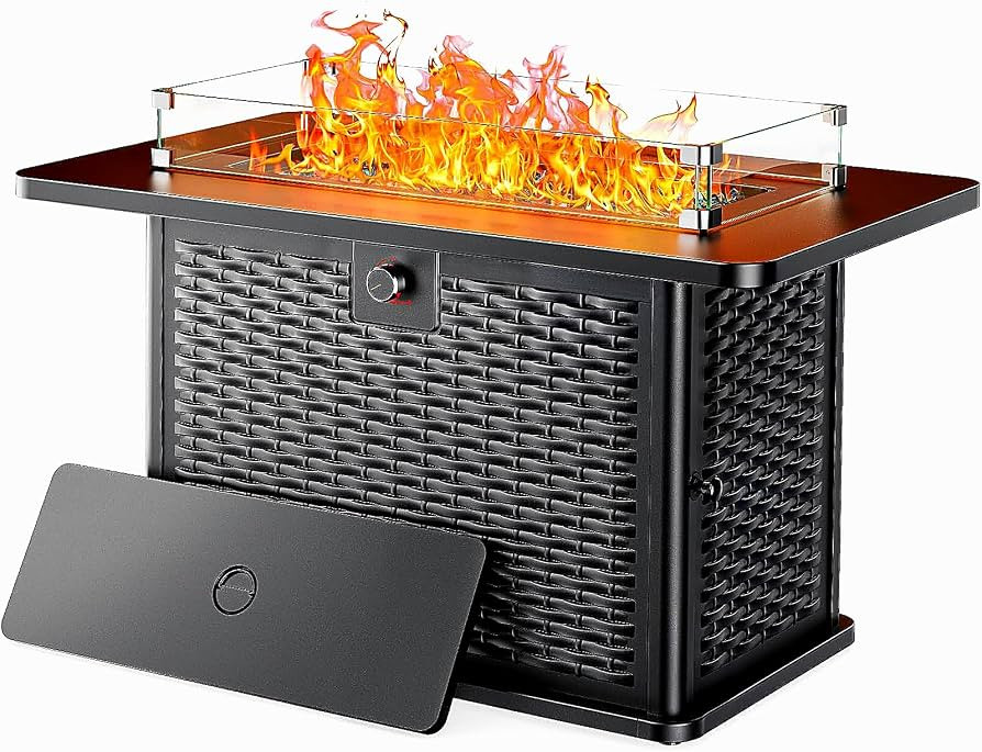 Ciays 43-Inch Rectangular Propane Fire Pit with 60,000 BTU Output, Fire Pit Table Premium Gas for... | Amazon (US)