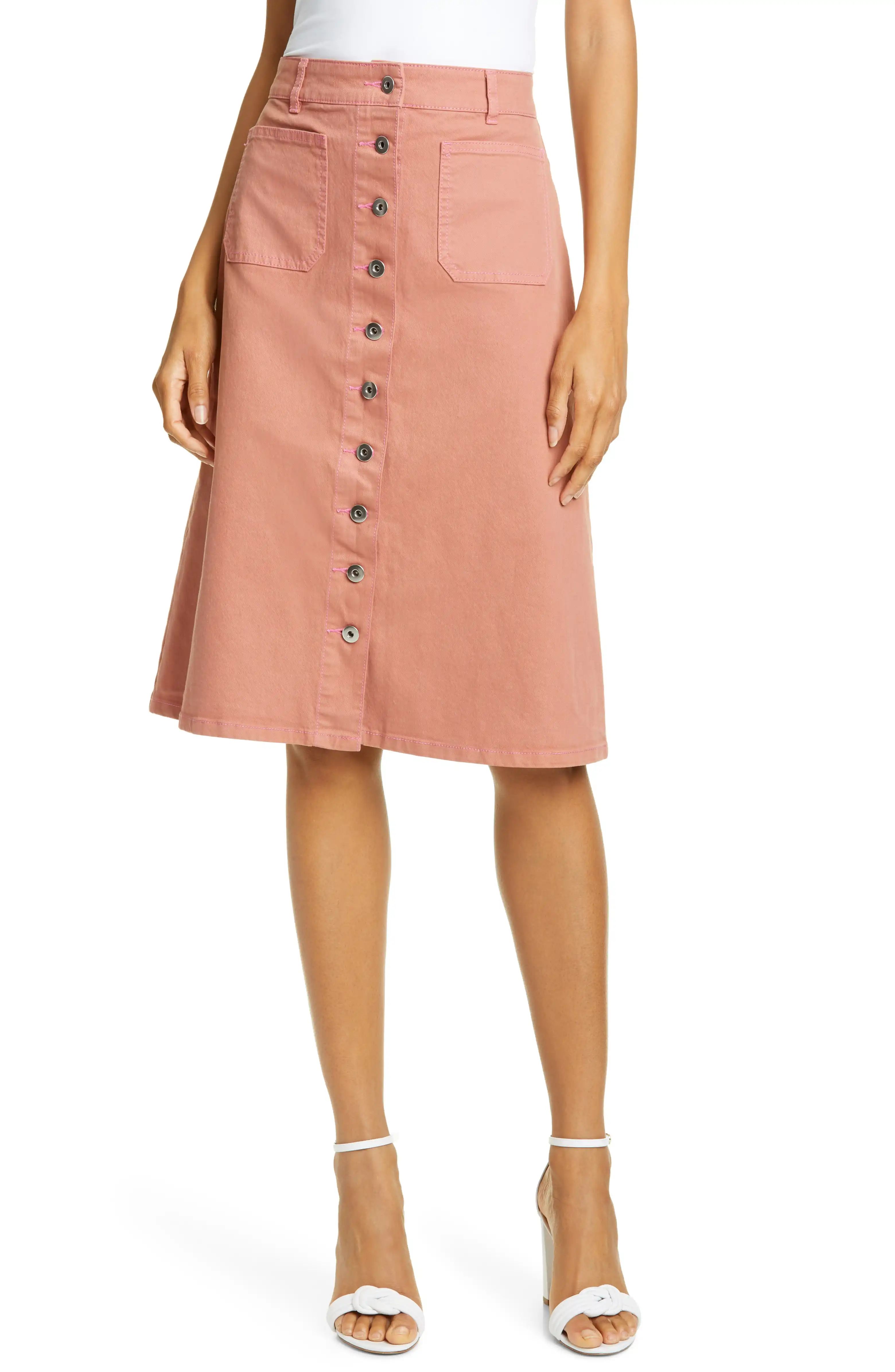 button front denim skirt | Nordstrom