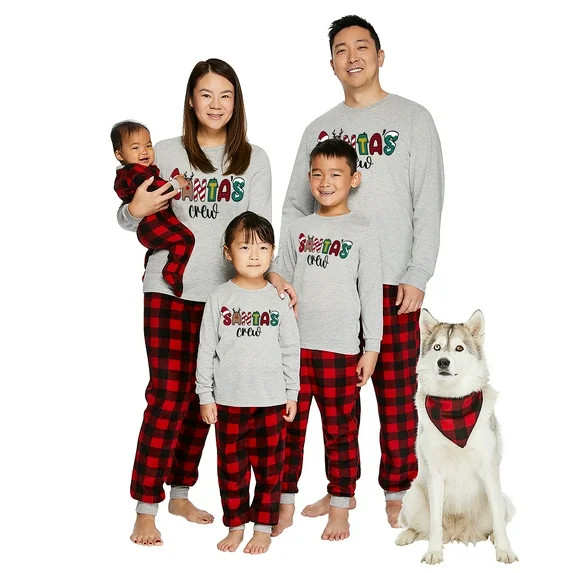 Jolly Jammies Boys and Girls Unisex Matching Family Pajamas Christmas Sleepwear Set, 2-Piece, Siz... | Walmart (US)